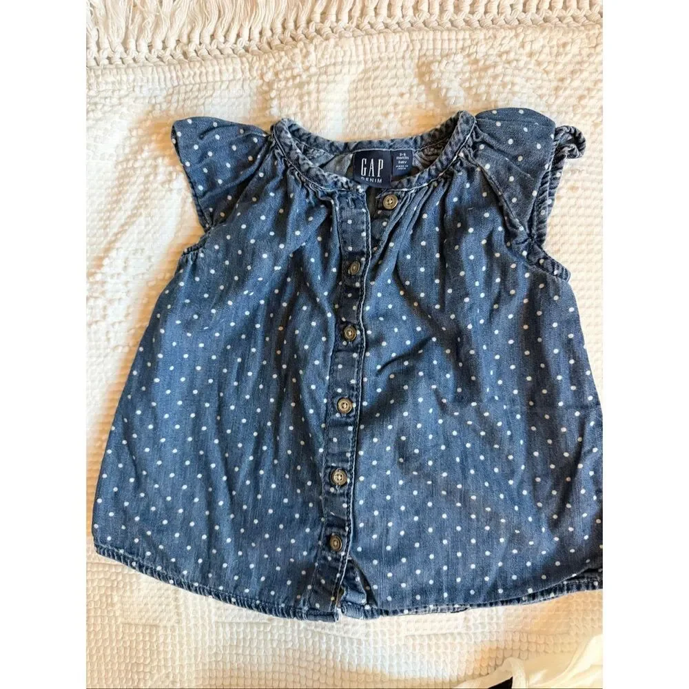 Baby Girl Top Bundle‎ 3-6M Gap Chambray EUC